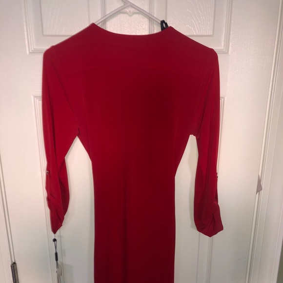 Red Calvin Klein dress with strings - Picture 2 of 4